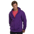 Adult 9.5oz., 80% cotton/20% polyester Full-Zip Hooded Sw...