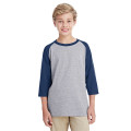 Youth Heavy Cotton™ 3/4-Raglan Sleeve T-Shirt