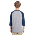 Youth Heavy Cotton™ 3/4-Raglan Sleeve T-Shirt