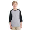 Youth Heavy Cotton™ 3/4-Raglan Sleeve T-Shirt