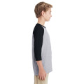 Youth Heavy Cotton™ 3/4-Raglan Sleeve T-Shirt