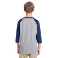 Youth Heavy Cotton™ 3/4-Raglan Sleeve T-Shirt