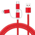 10 foot long 3-in-1  Lightning Type C Micro USB Cable