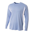 A4 Men's Long Sleeve Color Block T-Shirt