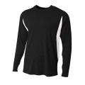 A4 Men's Long Sleeve Color Block T-Shirt