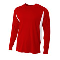 A4 Men's Long Sleeve Color Block T-Shirt