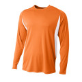A4 Men's Long Sleeve Color Block T-Shirt
