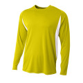 A4 Men's Long Sleeve Color Block T-Shirt