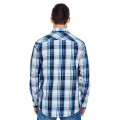 Men's Long-Sleeve Plaid Pattern Woven Shirt