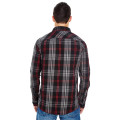 Men's Long-Sleeve Plaid Pattern Woven Shirt