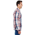 Men's Long-Sleeve Plaid Pattern Woven Shirt