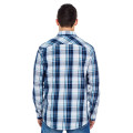 Men's Long-Sleeve Plaid Pattern Woven Shirt