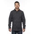 Men's Long-Sleeve Plaid Pattern Woven Shirt