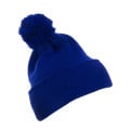 Cuffed Knit Beanie with Pom Pom Hat