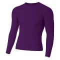 Adult Polyester Spandex Long Sleeve Compression T-Shirt