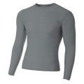 Adult Polyester Spandex Long Sleeve Compression T-Shirt