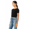 Ladies' Poly-Cotton Crop T-Shirt