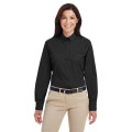 Ladies' Foundation 100% Cotton Long-Sleeve Twill Shirt wi...