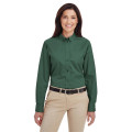 Ladies' Foundation 100% Cotton Long-Sleeve Twill Shirt wi...