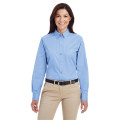 Ladies' Foundation 100% Cotton Long-Sleeve Twill Shirt wi...