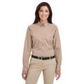 Ladies' Foundation 100% Cotton Long-Sleeve Twill Shirt wi...