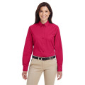 Ladies' Foundation 100% Cotton Long-Sleeve Twill Shirt wi...