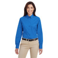 Ladies' Foundation 100% Cotton Long-Sleeve Twill Shirt wi...