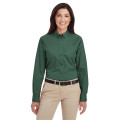 Ladies' Foundation 100% Cotton Long-Sleeve Twill Shirt wi...