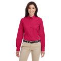 Ladies' Foundation 100% Cotton Long-Sleeve Twill Shirt wi...