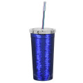 24 Oz. Sequin Tumbler with Park Avenue Straw