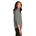 Port Authority Women's 3/4-Sleeve SuperPro Twill Shirt.