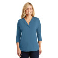 Port Authority Women's Concept 3/4-Sleeve Soft Split Neck...