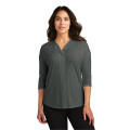 Port Authority Women's Concept 3/4-Sleeve Soft Split Neck...