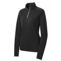 Sport-Tek Women's Sport-Wick Textured 1/4-Zip Pullover.