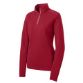 Sport-Tek Women's Sport-Wick Textured 1/4-Zip Pullover.