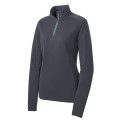 Sport-Tek Women's Sport-Wick Textured 1/4-Zip Pullover.