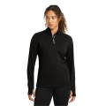 Sport-Tek Women's Sport-Wick Textured 1/4-Zip Pullover.