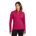 Sport-Tek Women's Sport-Wick Textured 1/4-Zip Pullover.