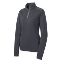 Sport-Tek Women's Sport-Wick Textured 1/4-Zip Pullover.