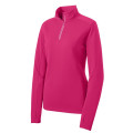 Sport-Tek Women's Sport-Wick Textured 1/4-Zip Pullover.