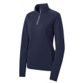 Sport-Tek Women's Sport-Wick Textured 1/4-Zip Pullover.