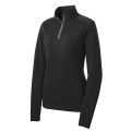 Sport-Tek Women's Sport-Wick Textured 1/4-Zip Pullover.