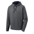 Sport-Tek Sport-Wick Fleece Colorblock Hooded Pullover.