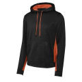 Sport-Tek Sport-Wick Fleece Colorblock Hooded Pullover.