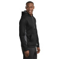 Sport-Tek Sport-Wick Fleece Colorblock Hooded Pullover.