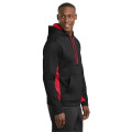 Sport-Tek Sport-Wick Fleece Colorblock Hooded Pullover.