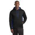 Sport-Tek Sport-Wick Fleece Colorblock Hooded Pullover.