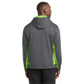 Sport-Tek Sport-Wick Fleece Colorblock Hooded Pullover.
