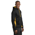 Sport-Tek Sport-Wick Fleece Colorblock Hooded Pullover.