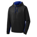Sport-Tek Sport-Wick Fleece Colorblock Hooded Pullover.